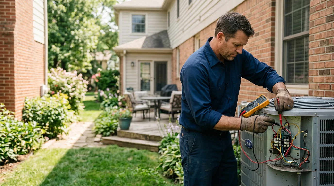 HVAC technician working near Menifee, AR